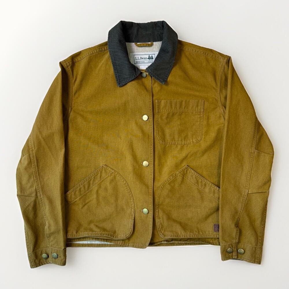 LL Bean Lightweight Field Jacket Women's M Saddle Brown Workwear Western